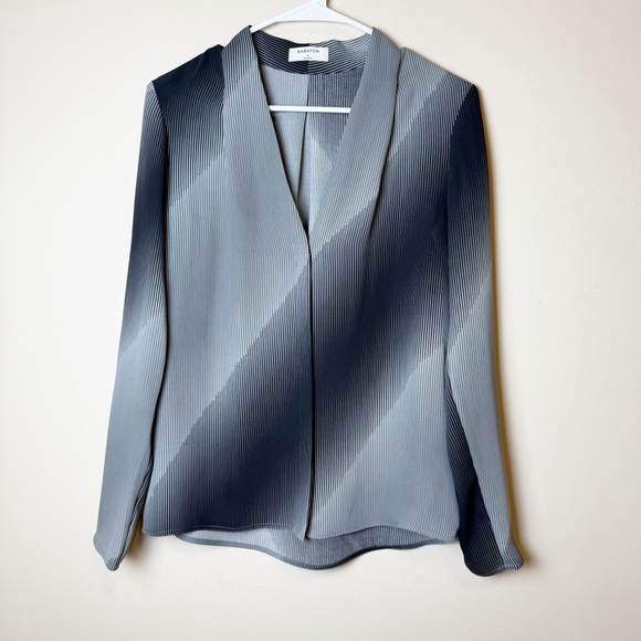 Babaton Gray Pleated Blouse - Picture 1 of 11